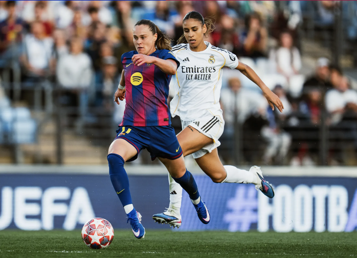 Barcelona đại thắng "siêu kinh điển" ở tứ kết Champions League nữ - Ảnh 1.