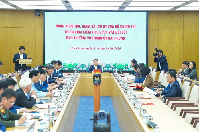 Công bố quyết định kiểm tra giám sát Ban Thường vụ thành ủy Hải Phòng 2026 - Ảnh 1. Công bố quyết định kiểm tra giám sát Ban Thường vụ thành ủy Hải Phòng 2026 - Ảnh 1.