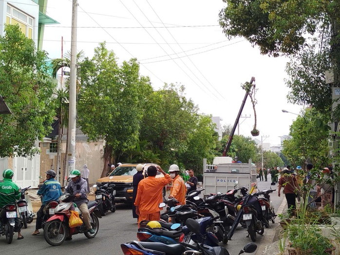 Tai nạn điện khi cẩu c&acirc;y cảnh, t&agrave;i xế thiệt mạng - Ảnh 1.