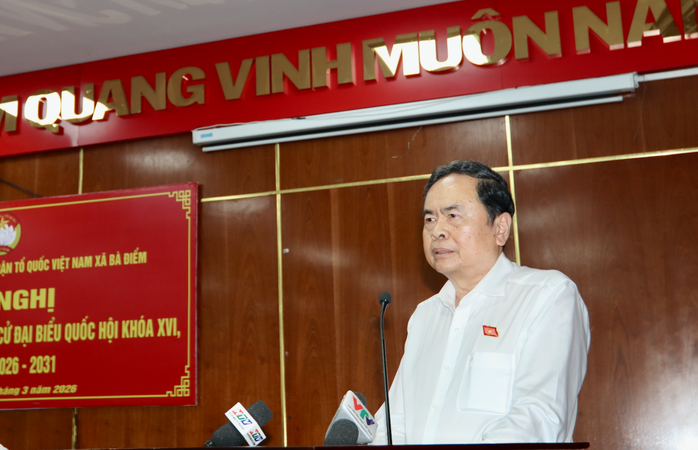 Chủ tịch Quốc hội Trần Thanh Mẫn tiếp xúc cử tri 3 xã vùng ven TPHCM - Ảnh 2.