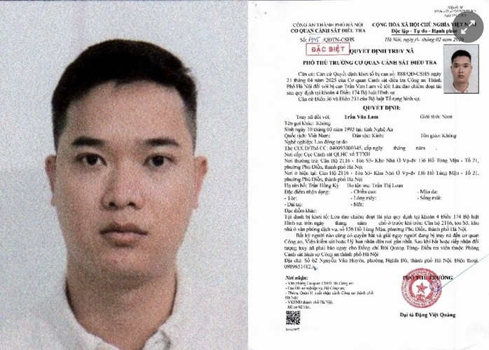 Truy n&atilde; Trần Văn Lam trong vụ Lừa đảo chiếm đoạt t&agrave;i sản lớn năm 2026 - Ảnh 1.