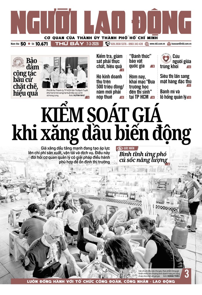 B&aacute;o in ng&agrave;y 7-3: Ngăn gi&aacute; h&agrave;ng h&oacute;a tăng theo gi&aacute; xăng dầu - Ảnh 1.