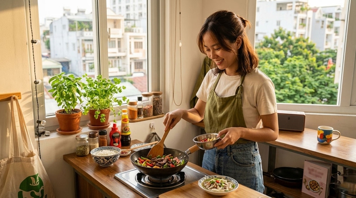 Tự nấu, tự y&ecirc;u thương m&igrave;nh - Ảnh 1.