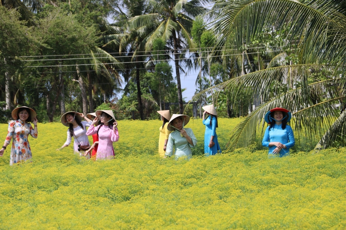 VIDEO: Du kh&aacute;ch đổ x&ocirc; ngắm những c&aacute;nh đồng hoa &ldquo;lạ&rdquo; ở C&agrave; Mau - Ảnh 9.