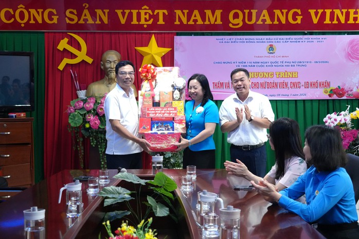 Nhiều hoạt động chăm lo &yacute; nghĩa cho lao động nữ dịp 8-3 - Ảnh 1.