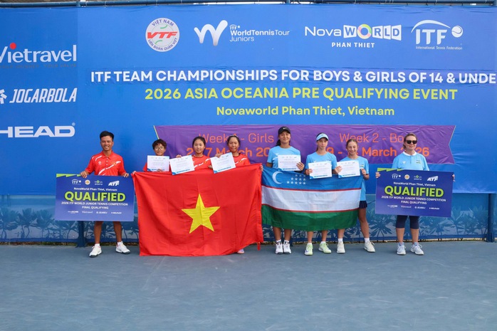 Tuyển nữ U14 Việt Nam gi&agrave;nh v&eacute; dự v&ograve;ng Final Qualifying ITF World Junior - Ảnh 1.
