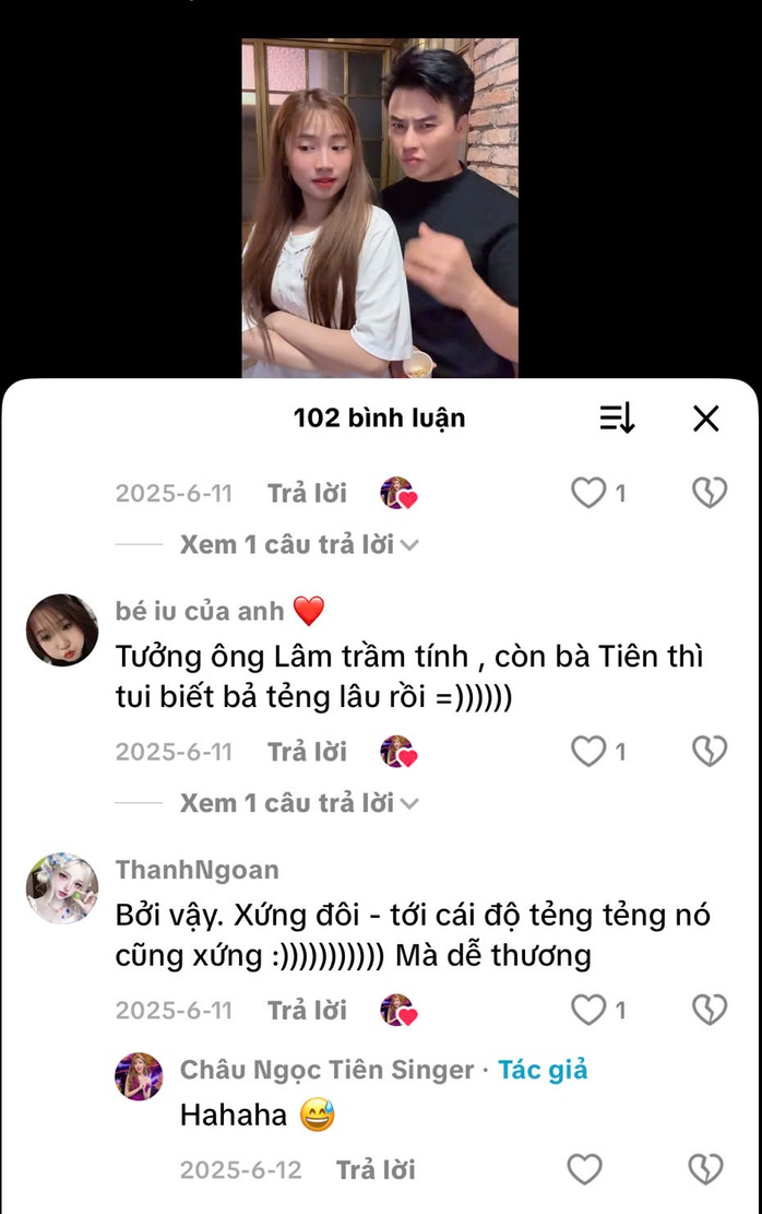 Châu Ngọc Tiên được tích cực "đẩy thuyền" cùng NSƯT Võ Minh Lâm - Ảnh 4.