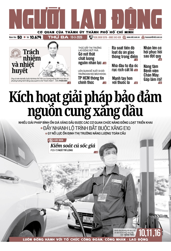 B&aacute;o in ng&agrave;y 10-3: K&iacute;ch hoạt giải ph&aacute;p bảo đảm nguồn cung xăng dầu - Ảnh 1.