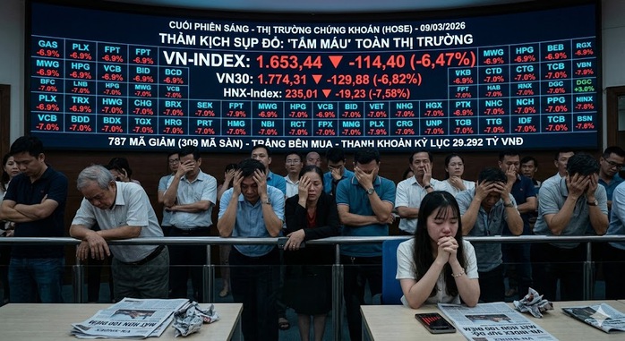 Thị trường chứng khoán 9/3: Hơn 300 cổ phiếu giảm sàn, nhà đầu tư cần làm gì? - Ảnh 1. Thị trường chứng khoán 9/3: Hơn 300 cổ phiếu giảm sàn, nhà đầu tư cần làm gì? - Ảnh 1.
