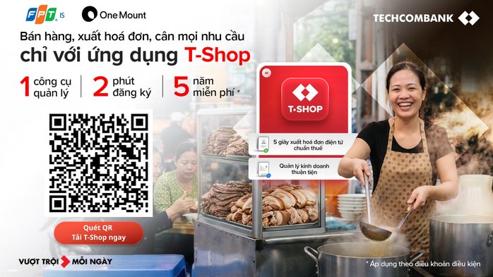 Techcombank ra mắt ứng dụng T-Shop giúp hộ kinh doanh quản lý bán hàng vượt trội - Ảnh 1.