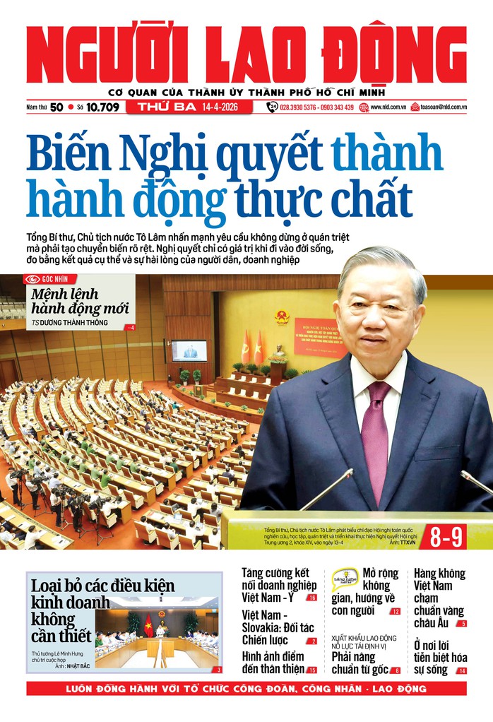 Báo in ngày 14-4: Đừng để người lao động thiệt quyền lợi - Ảnh 1.