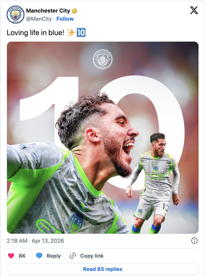 "Ma thuật" Rayan Cherki gi&uacute;p Man City tăng tốc, Arsenal lo lắng tận c&ugrave;ng - Ảnh 3.