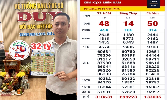 Đại l&yacute; t&igrave;m người tr&uacute;ng độc đắc 32 v&eacute; xổ số miền Nam - Ảnh 2.