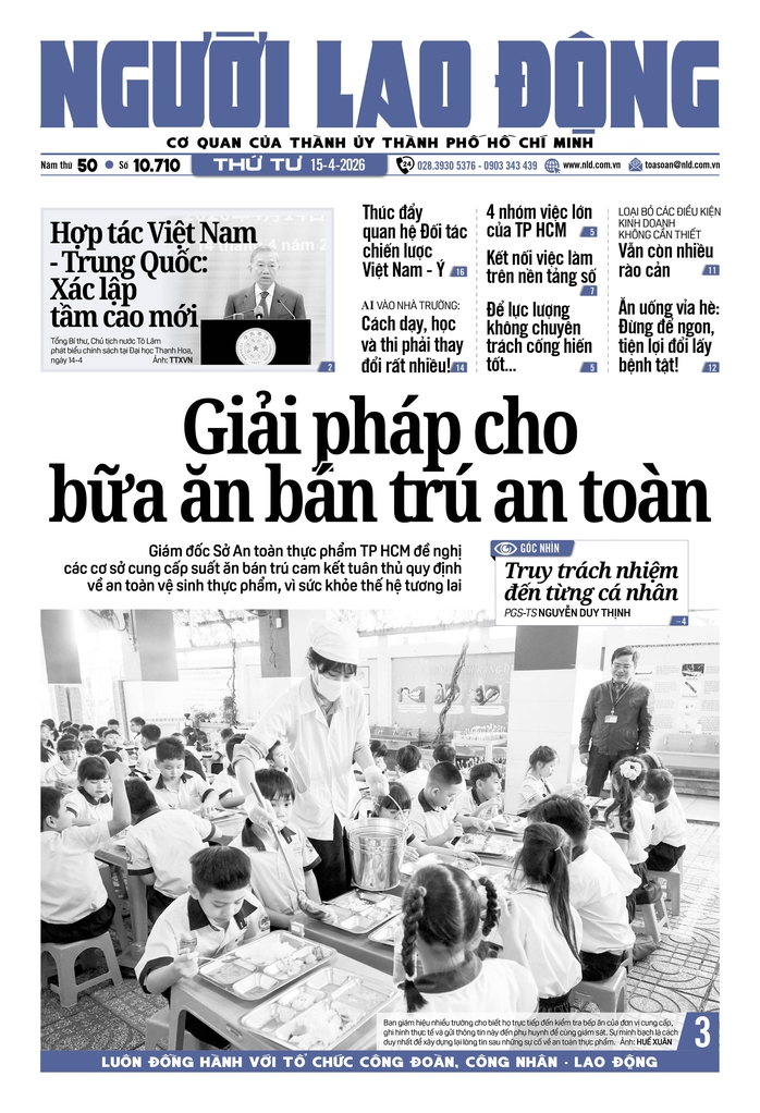 B&aacute;o in ng&agrave;y 15-4: Giải ph&aacute;p cho bữa ăn b&aacute;n tr&uacute; an to&agrave;n - Ảnh 1.