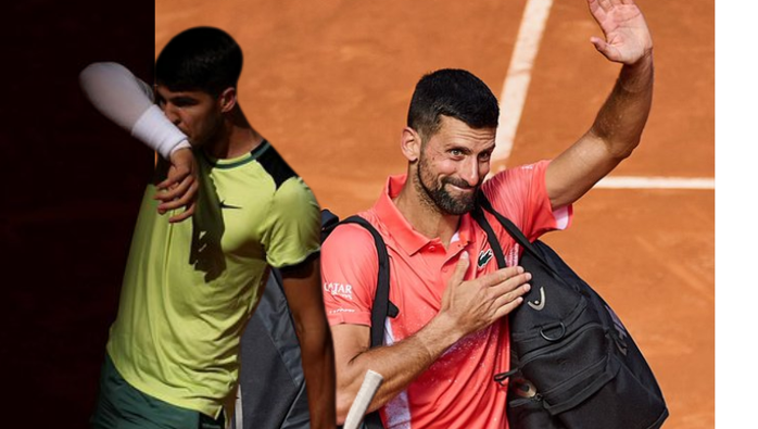 Djokovic, Alcaraz đồng loạt r&uacute;t khỏi Madrid Open v&igrave; chấn thương - Ảnh 1.