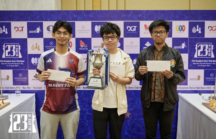 Đầu Khương Duy v&ocirc; địch Bangkok Open 2026, gi&agrave;nh th&ecirc;m chuẩn Đại kiện tướng tuổi 15 - Ảnh 4.