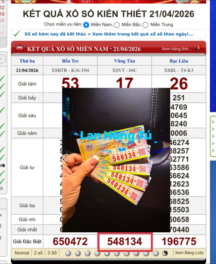 Chiều 22-4, xuất hiện nhiều người tr&uacute;ng xổ số miền Nam - Ảnh 3.