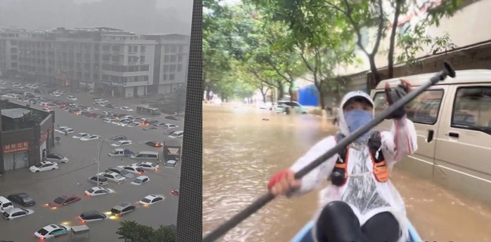 Trung Quốc: Kh&acirc;m Ch&acirc;u hứng chịu trận mưa lớn kỷ lục trong 10 năm qua - Ảnh 1.