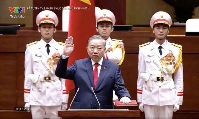 Chủ tịch nước Tô Lâm tuyên thệ nhậm chức - Ảnh 1.