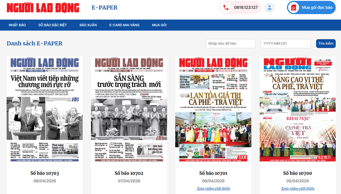 E-Paper Người Lao Động- Đọc báo hiện đại, nhận quà hấp dẫn - Ảnh 1.
