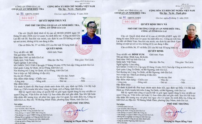 Khởi tố, truy n&atilde; 2 bị can trong vụ ph&aacute; hoại ch&iacute;nh s&aacute;ch đo&agrave;n kết tại Gia Lai - Ảnh 1.