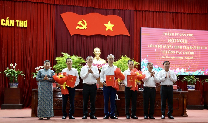 Ban B&iacute; thư chỉ định 3 c&aacute;n bộ tham gia Ban Chấp h&agrave;nh Đảng bộ TP Cần Thơ 2026 - Ảnh 1.