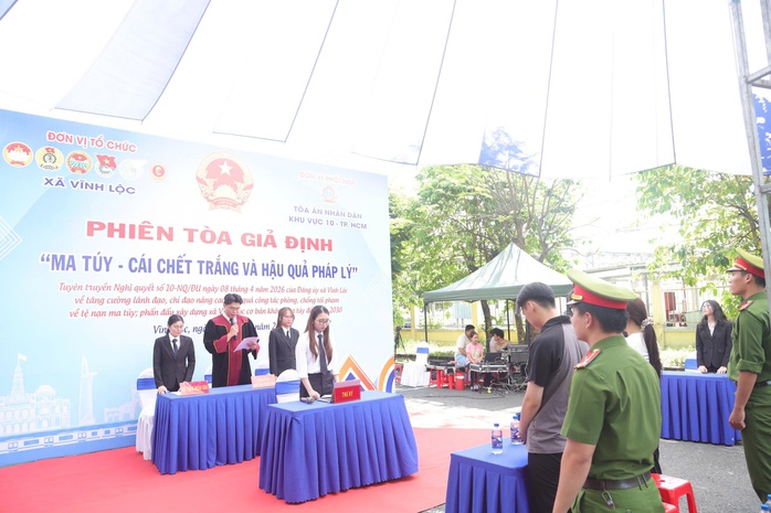 X&atilde; Vĩnh Lộc tổ chức phi&ecirc;n t&ograve;a giả định tuy&ecirc;n truyền ph&ograve;ng, chống ma t&uacute;y - Ảnh 1.