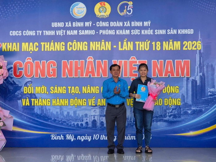 C&ocirc;ng đo&agrave;n x&atilde; B&igrave;nh Mỹ: Ph&aacute;t huy vai tr&ograve; C&ocirc;ng đo&agrave;n trong Th&aacute;ng C&ocirc;ng nh&acirc;n - Ảnh 1.