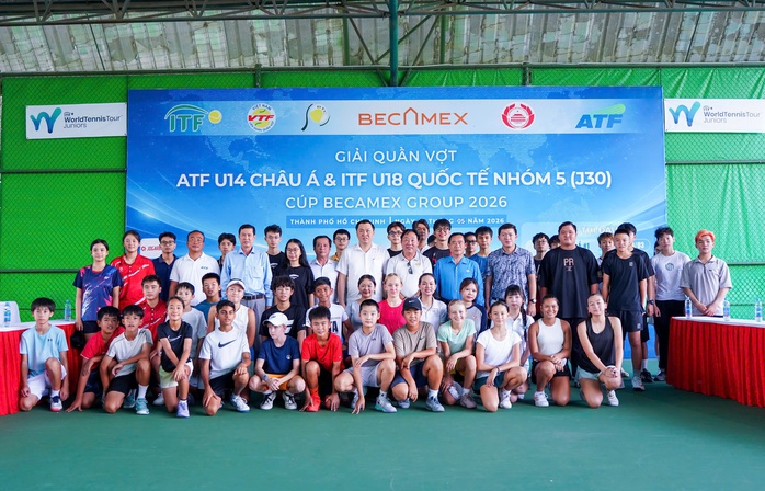 Hơn 100 tay vợt trẻ tranh tài tại Giải Quần vợt ATF U14 châu Á - Ảnh 1.