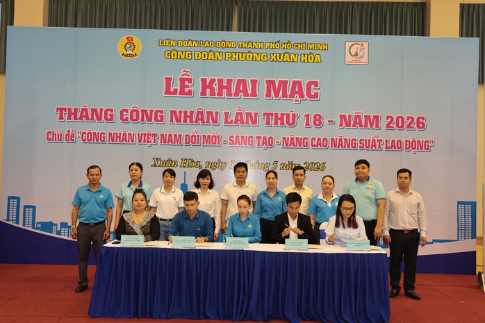 C&ocirc;ng đo&agrave;n phường Xu&acirc;n H&ograve;a tiếp sức người lao động trong Th&aacute;ng C&ocirc;ng nh&acirc;n - Ảnh 1.