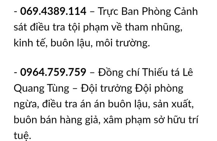 C&ocirc;ng an Đắk Lắk lập đường d&acirc;y n&oacute;ng tiếp nhận tin b&aacute;o vi phạm sở hữu tr&iacute; tuệ - Ảnh 1.