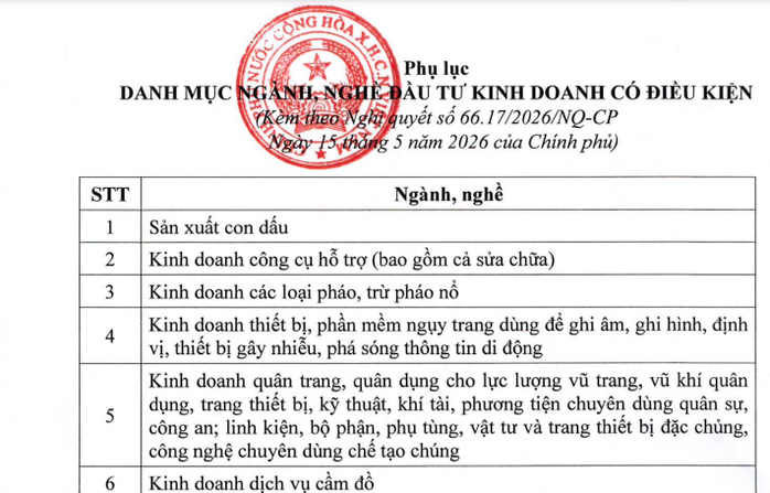Ng&agrave;nh nghề kinh doanh c&oacute; điều kiện giảm từ 198 xuống 142 trong năm 2026 - Ảnh 1.