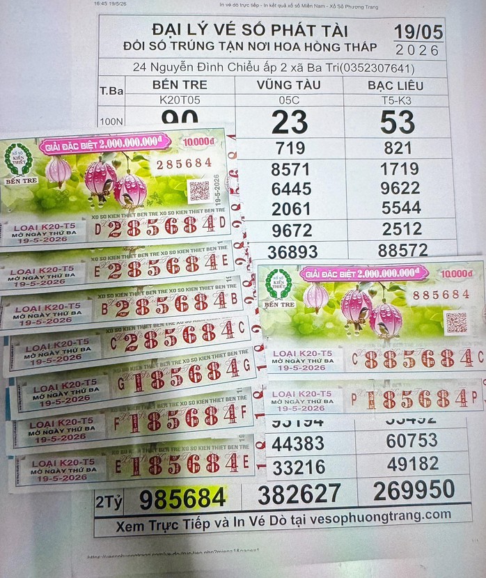 Xổ số miền Nam: Lộ diện nơi trúng 1 giải độc đắc và 2 giải an ủi vào sáng 20-5 - Ảnh 1.