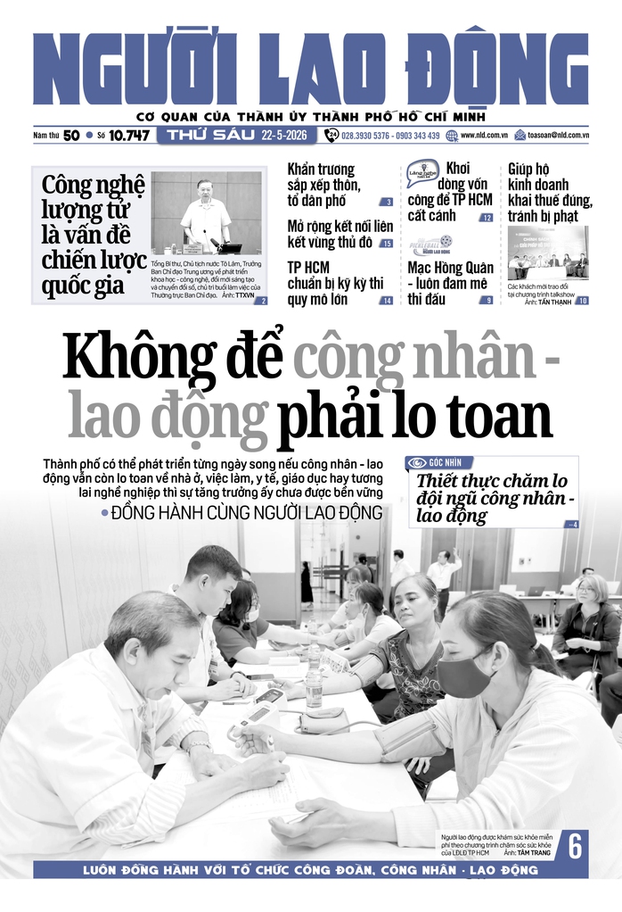 Báo in ngày 22-5: TPHCM chuẩn bị kỹ kỳ thi quy mô lớn - Ảnh 1.