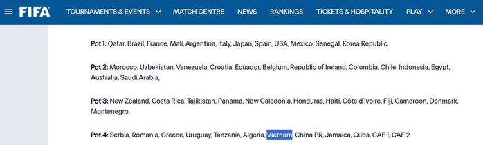 U17 Việt Nam thuộc nh&oacute;m hạt giống số 4 tại U17 World Cup 2026 - Ảnh 1.