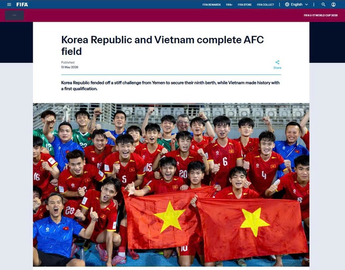 U17 Việt Nam thuộc nh&oacute;m hạt giống số 4 tại U17 World Cup 2026 - Ảnh 2.