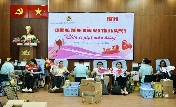 Lan tỏa nghĩa cử đẹp từ ng&agrave;y hội hiến m&aacute;u của đo&agrave;n vi&ecirc;n, CNVC-LĐ - Ảnh 1.