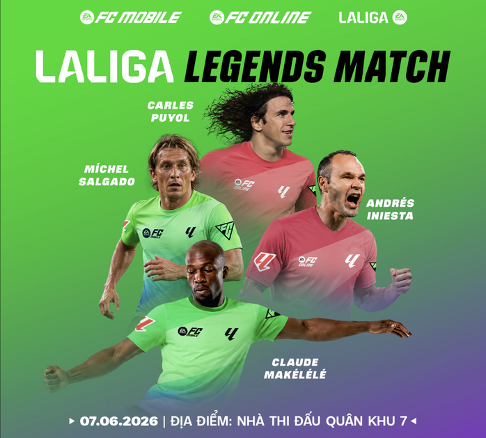 Dàn cựu tuyển thủ Việt Nam sẽ đối đầu những huyền thoại La Liga tại TP HCM - Ảnh 1.