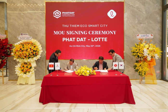 Phát Đạt và Lotte hợp tác dự án Eco Smart City tại Thủ Thiêm 2026 - Ảnh 1. Phát Đạt và Lotte hợp tác dự án Eco Smart City tại Thủ Thiêm 2026 - Ảnh 1.