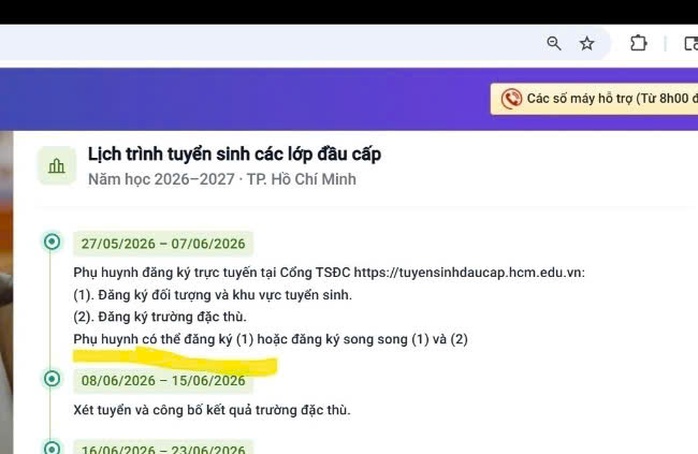 Phụ huynh đăng ký tuyển sinh trường đặc thù vẫn phải đăng ký thêm hệ đại trà - Ảnh 1.