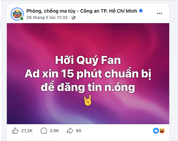 Fanpage C&ocirc;ng an TP HCM &ldquo;lột x&aacute;c&rdquo; c&aacute;ch l&agrave;m, h&uacute;t "triệu views" - Ảnh 1.