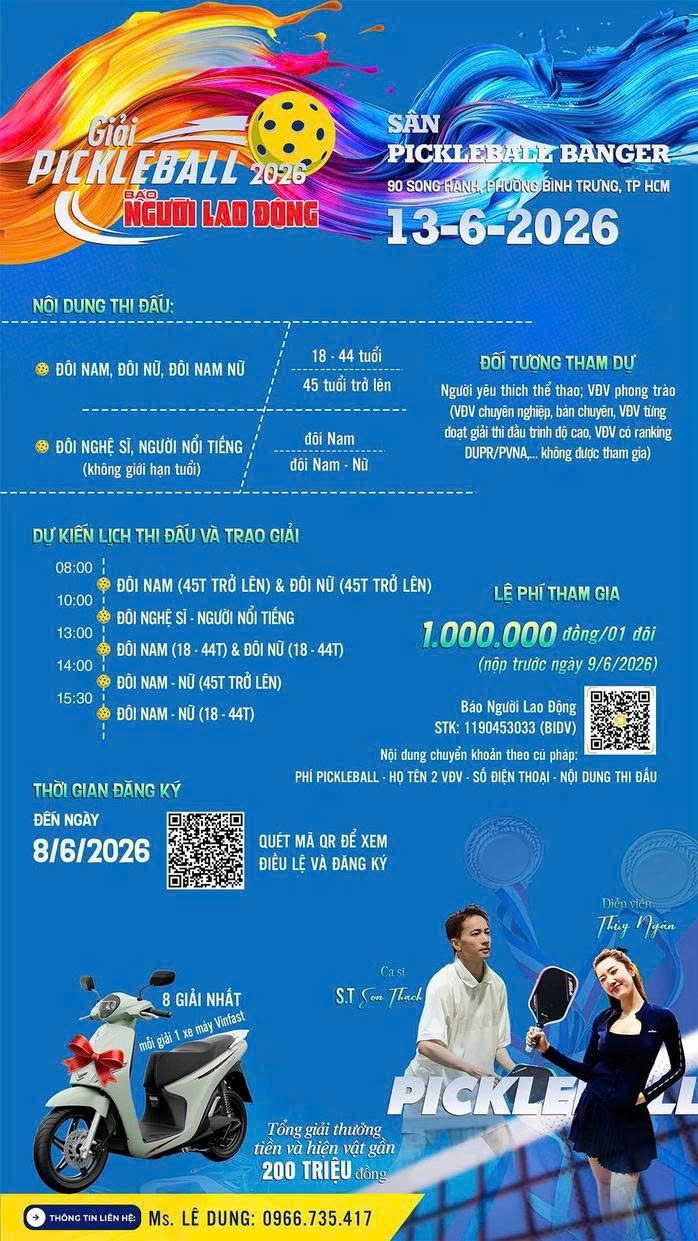 Pickleball Banger - “Sân nhà” của Giải Pickleball Báo Người Lao Động 2026 - Ảnh 1.