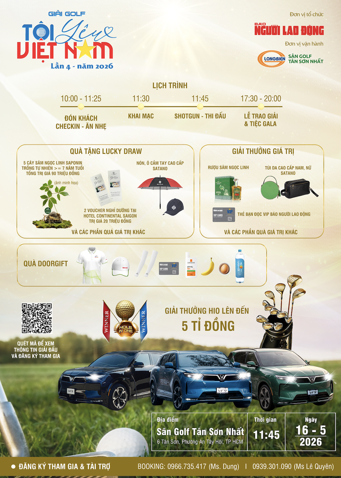 Hole-in-One hấp dẫn tại Giải golf "T&ocirc;i y&ecirc;u Việt Nam" lần 4 năm 2026 - Ảnh 3.