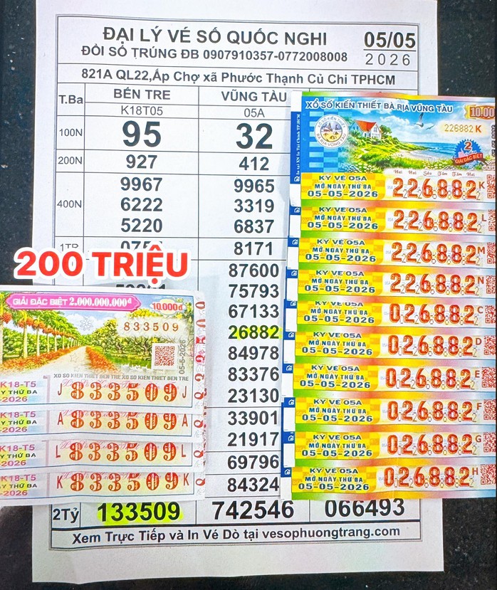 Chiều 6-5, lộ diện nơi tr&uacute;ng 1 giải độc đắc v&agrave; 2 giải an ủi xổ số miền Nam  - Ảnh 2.