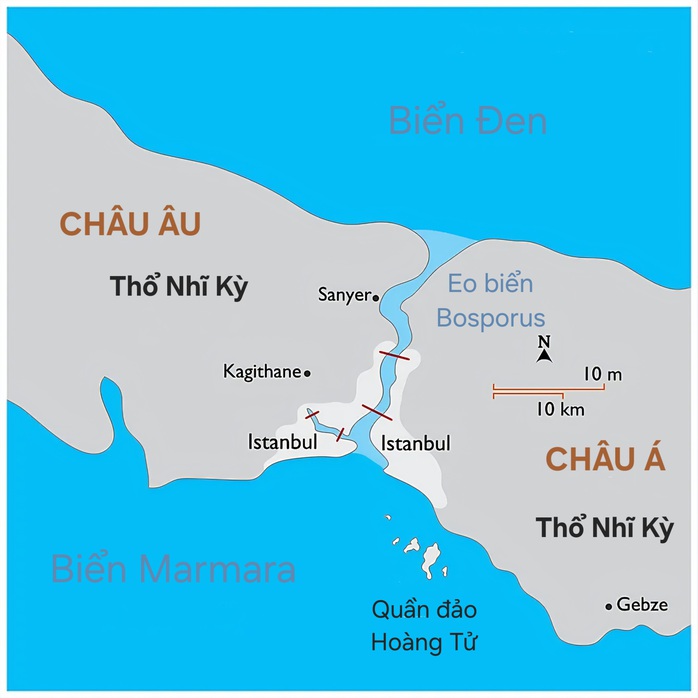 Eo biển chiến lược đối mặt s&oacute;ng gi&oacute; (*): Quyền lực "người g&aacute;c cổng" Bosphorus - Ảnh 1.