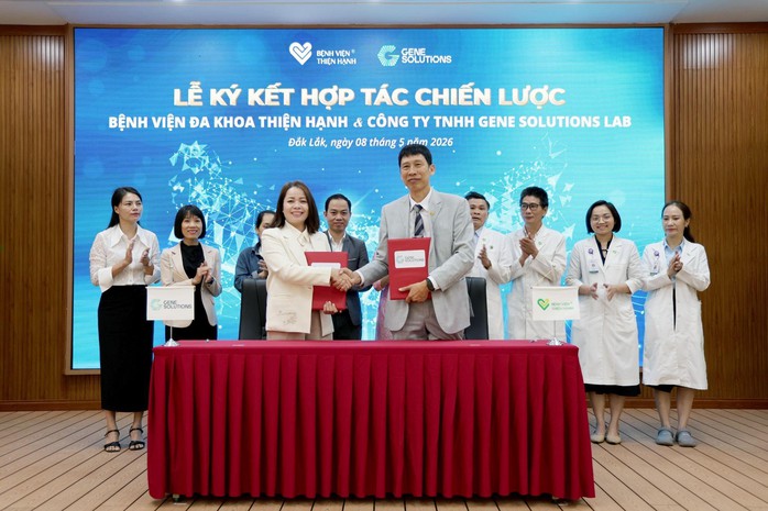 Bệnh viện Thiện Hạnh hợp t&aacute;c Gene Solutions, đẩy mạnh x&eacute;t nghiệm c&ocirc;ng nghệ cao - Ảnh 1.