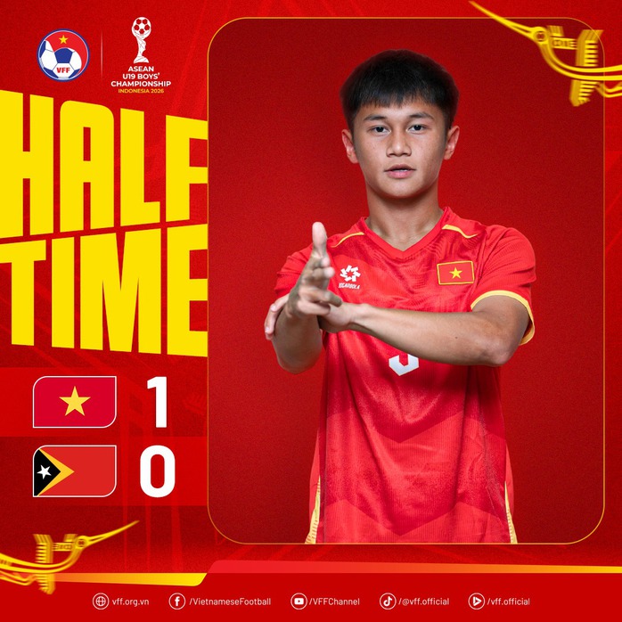 Công Hậu lập hattrick, U19 Việt Nam thắng đậm ngày ra quân giải Đông Nam Á - Ảnh 1.