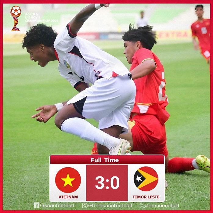 Công Hậu lập hattrick, U19 Việt Nam thắng đậm ngày ra quân giải Đông Nam Á - Ảnh 2.