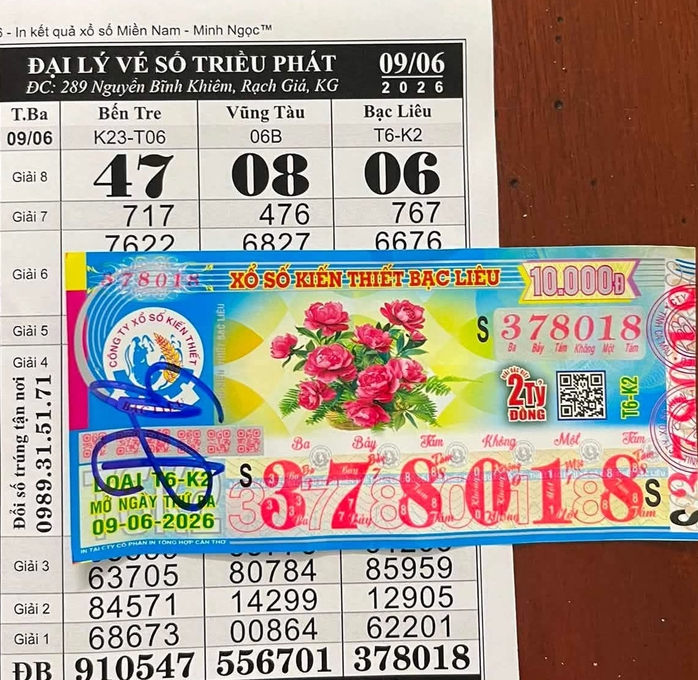 Xổ số miền Nam: 15 vé Bạc Liêu trúng độc đắc đang được đại lý tìm kiếm - Ảnh 1.