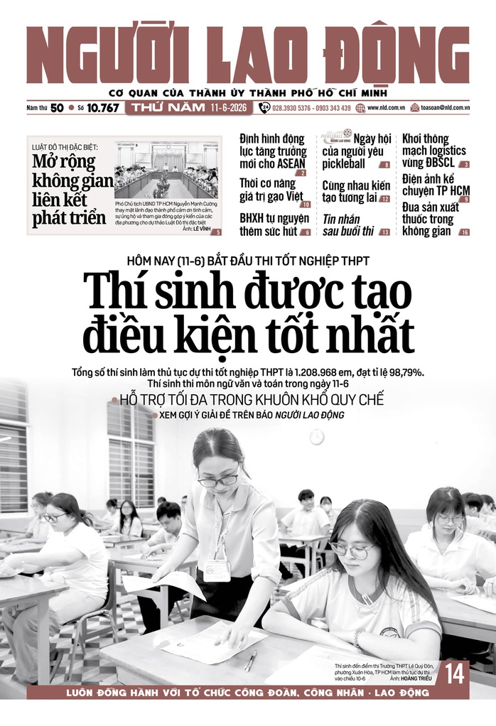 B&aacute;o in ng&agrave;y 11-6: Tin nhắn sau buổi thi - Ảnh 1.